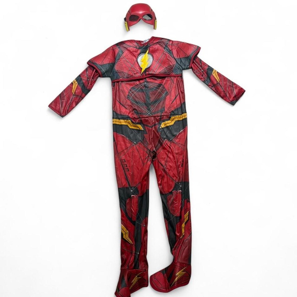 THE FLASH Deluxe Costume DC Justice League Med 8-10 Halloween Cosplay Comic Con